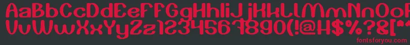 Play The Game Font – Red Fonts on Black Background