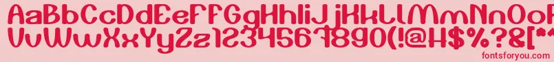 フォントPlay The Game – ピンクの背景に赤い文字