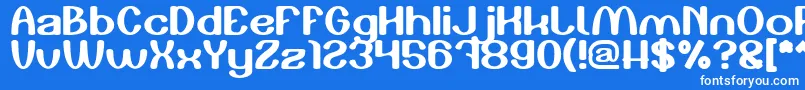 フォントPlay The Game – 青い背景に白い文字