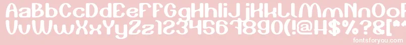 Play The Game Font – White Fonts on Pink Background