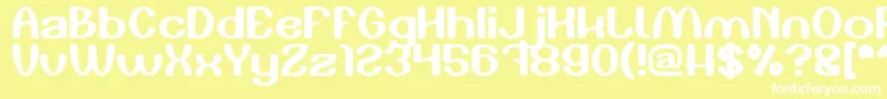 Play The Game Font – White Fonts on Yellow Background