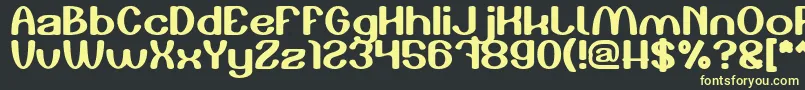Play The Game Font – Yellow Fonts on Black Background