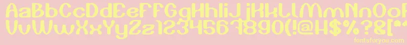 Шрифт Play The Game – жёлтые шрифты на розовом фоне