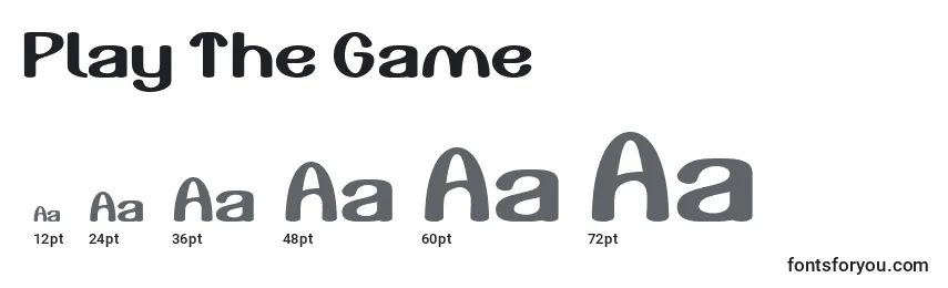 Play The Game Font Sizes
