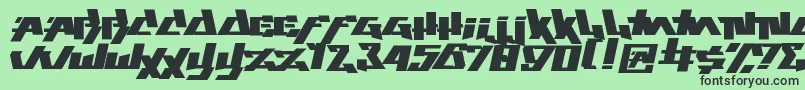 play this game Font – Black Fonts on Green Background