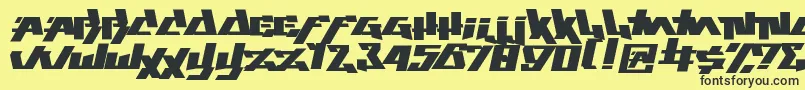 play this game Font – Black Fonts on Yellow Background