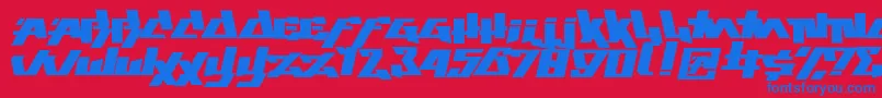 Czcionka play this game – niebieskie czcionki na czerwonym tle