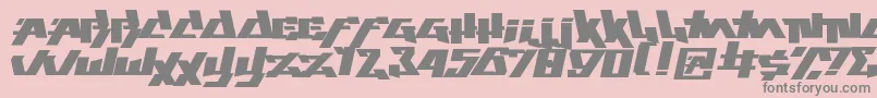 Czcionka play this game – szare czcionki na różowym tle