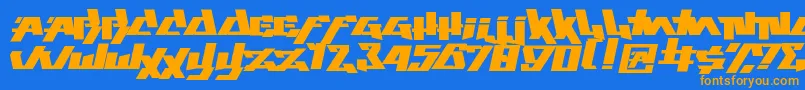 play this game Font – Orange Fonts on Blue Background