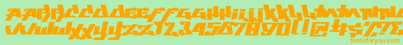 play this game-Schriftart – Orangefarbene Schriften auf grünem Hintergrund