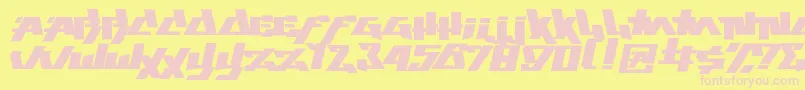 play this game Font – Pink Fonts on Yellow Background