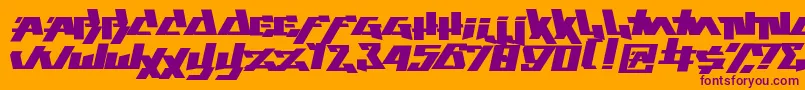 play this game-Schriftart – Violette Schriften auf orangefarbenem Hintergrund