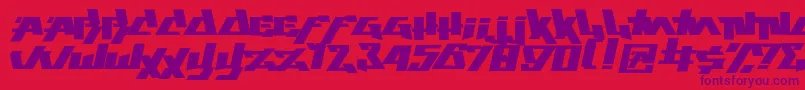Fonte play this game – fontes roxas em um fundo vermelho