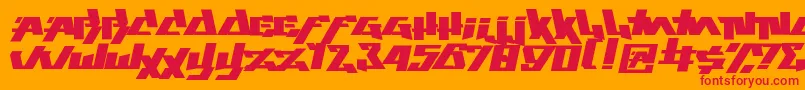 play this game Font – Red Fonts on Orange Background