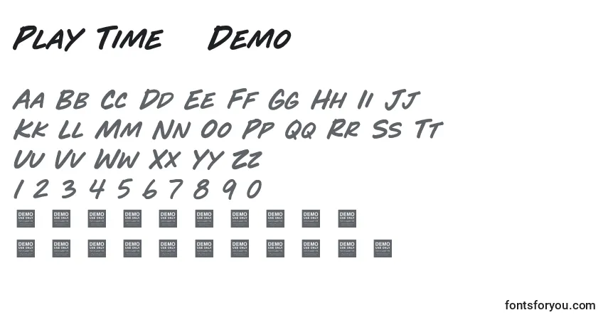Play Time   Demo-fontti – aakkoset, numerot, erikoismerkit