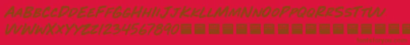 Play Time   Demo Font – Brown Fonts on Red Background