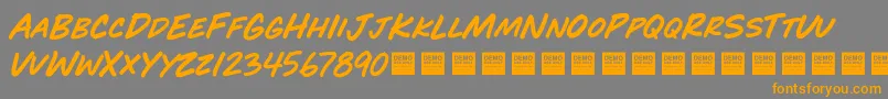 Play Time   Demo Font – Orange Fonts on Gray Background