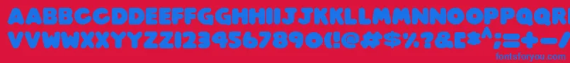 Шрифт Play time Italic – синие шрифты на красном фоне