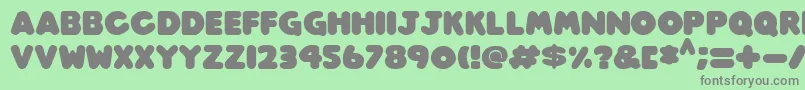 フォントPlay time Italic – 緑の背景に灰色の文字