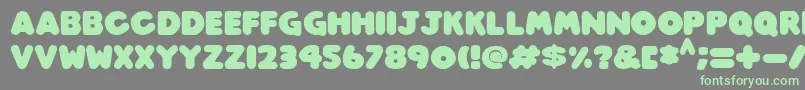 Play time Italic Font – Green Fonts on Gray Background