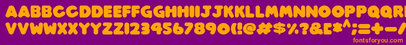 Шрифт Play time Italic – оранжевые шрифты на фиолетовом фоне