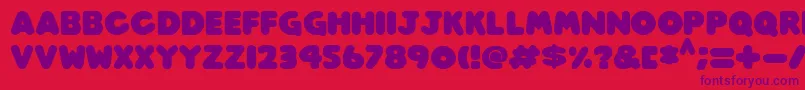 Play time Italic Font – Purple Fonts on Red Background