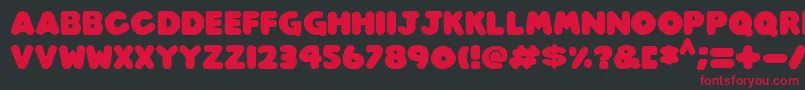Play time Italic Font – Red Fonts on Black Background
