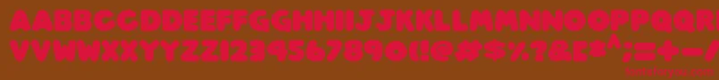 fuente Play time Italic – Fuentes Rojas Sobre Fondo Marrón
