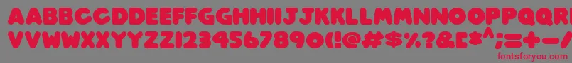 Play time Italic Font – Red Fonts on Gray Background