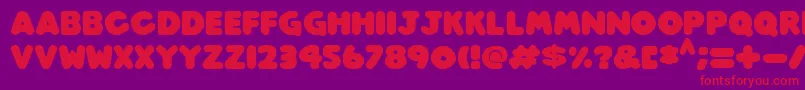 fuente Play time Italic – Fuentes Rojas Sobre Fondo Morado