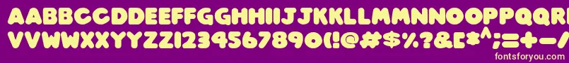Play time Italic Font – Yellow Fonts on Purple Background