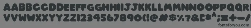 Play time Italic-Schriftart – Schwarze Schriften auf grauem Hintergrund