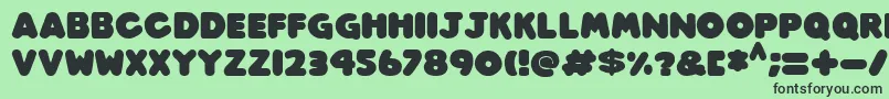 Play time Italic Font – Black Fonts on Green Background