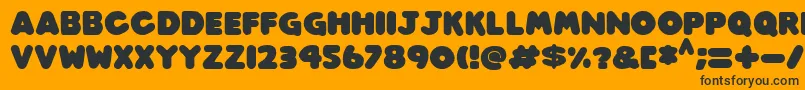 Шрифт Play time Italic – чёрные шрифты на оранжевом фоне