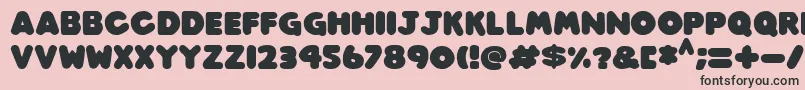Play time Italic-fontti – mustat fontit vaaleanpunaisella taustalla
