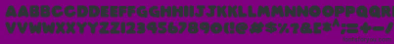 フォントPlay time Italic – 紫の背景に黒い文字