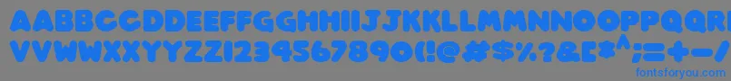 Шрифт Play time Italic – синие шрифты на сером фоне