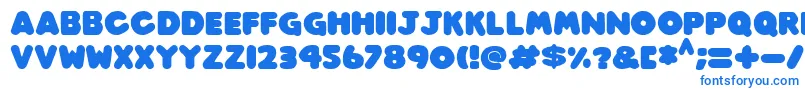 Play time Italic-fontti – siniset fontit valkoisella taustalla