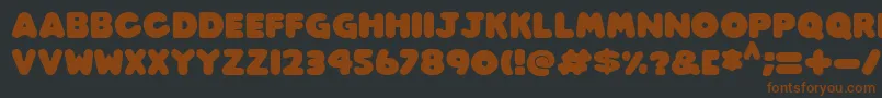 Шрифт Play time Italic – коричневые шрифты на чёрном фоне