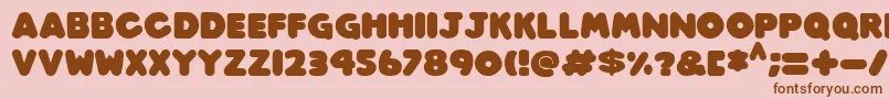 フォントPlay time Italic – ピンクの背景に茶色のフォント