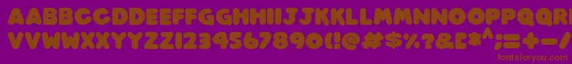 Play time Italic Font – Brown Fonts on Purple Background