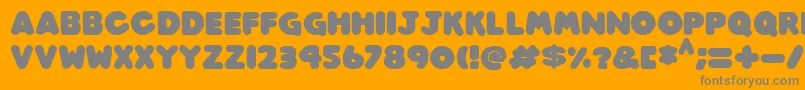 Play time Italic-Schriftart – Graue Schriften auf orangefarbenem Hintergrund
