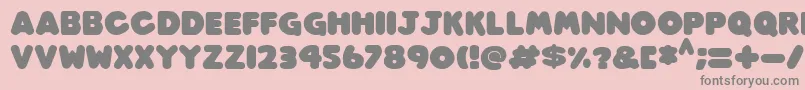 Play time Italic-fontti – harmaat kirjasimet vaaleanpunaisella taustalla