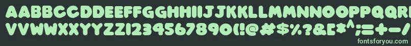 フォントPlay time Italic – 黒い背景に緑の文字