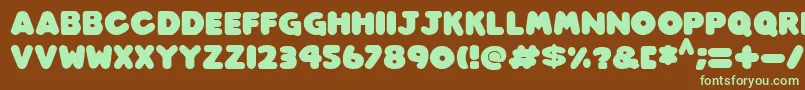 Play time Italic Font – Green Fonts on Brown Background