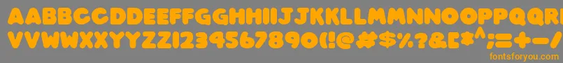 Play time Italic Font – Orange Fonts on Gray Background