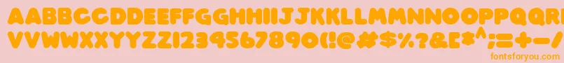 Play time Italic Font – Orange Fonts on Pink Background