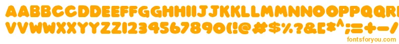 フォントPlay time Italic – 白い背景にオレンジのフォント