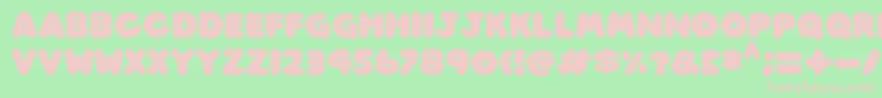 フォントPlay time Italic – 緑の背景にピンクのフォント