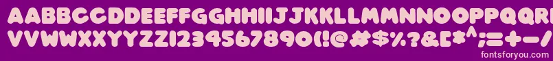 フォントPlay time Italic – 紫の背景にピンクのフォント